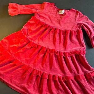 Hanna Andersson Ruffle-Tiered Velvet Dress - Holiday, Christmas!